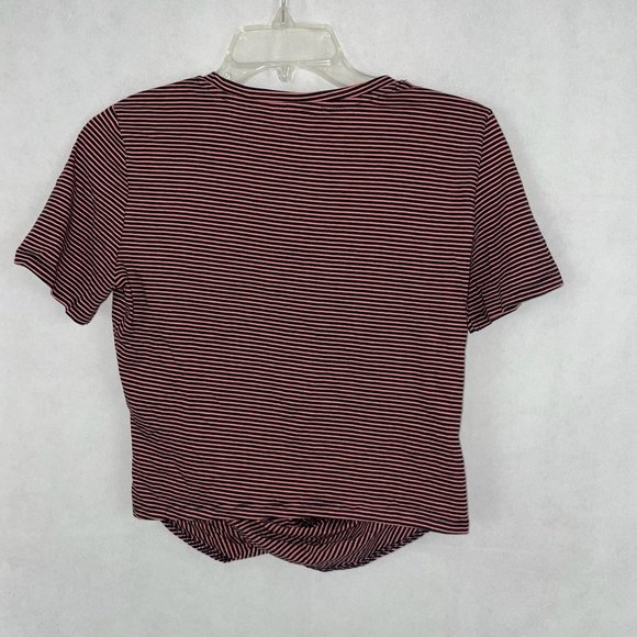 Zara Pink/Black Striped Tie T-shirt Size M - Picture 2 of 3